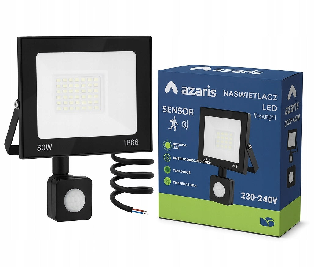 LED FACADE LAMP 30W MOTION SENSOR GARDEN halogen floodlight ip65