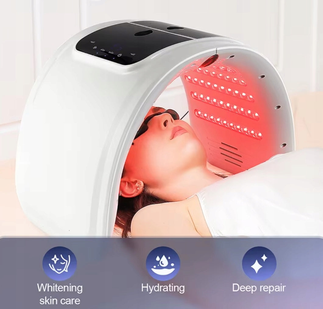 LED FACE MASK 7 COLORS PHOTON THERAPY ANTI-ACNE SPRAY+ MIST Packaging status original