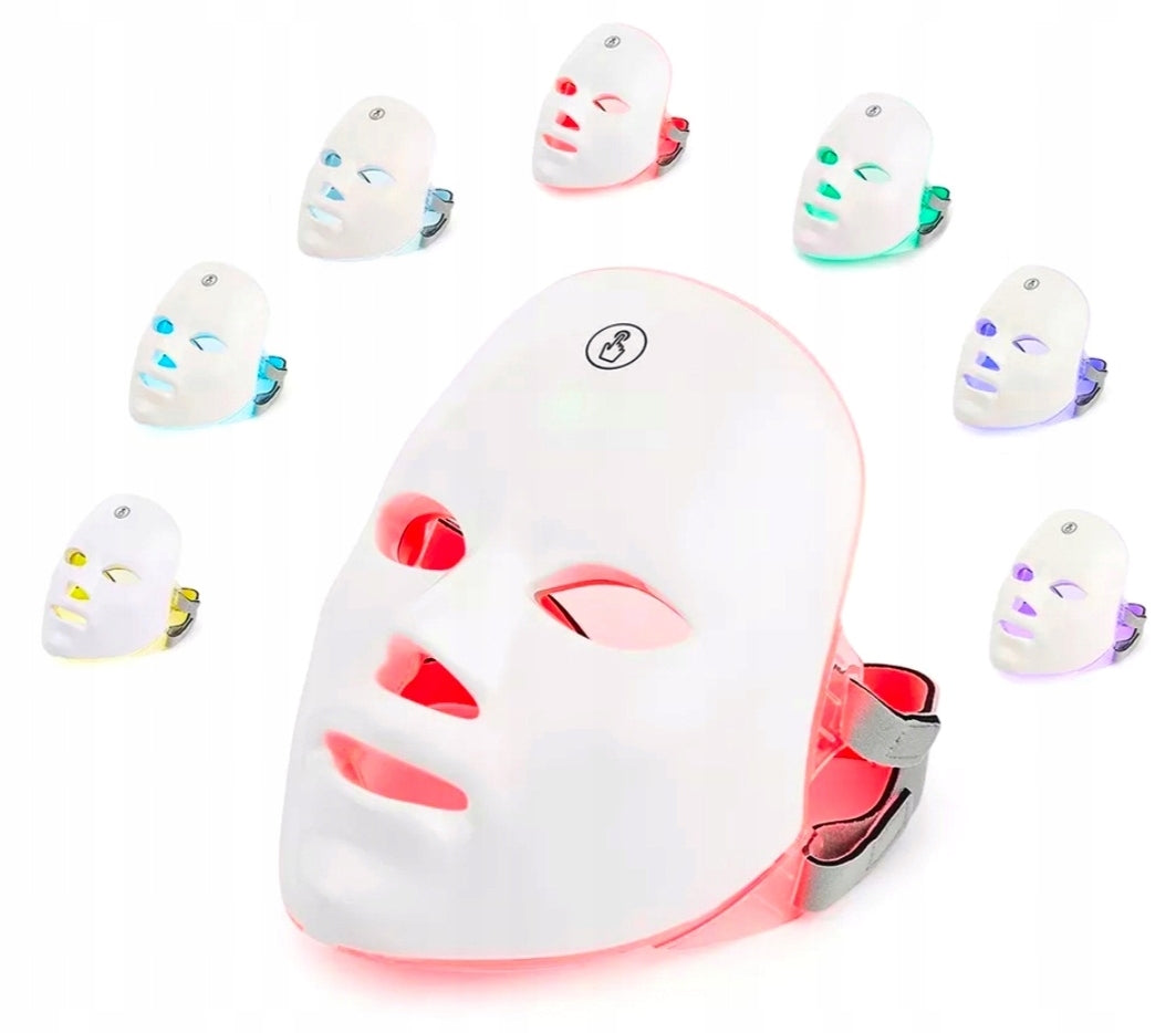 LED FACE MASK 7in1 PHOTONIC THERAPY ANTI AGE LIGHT TREATMENT