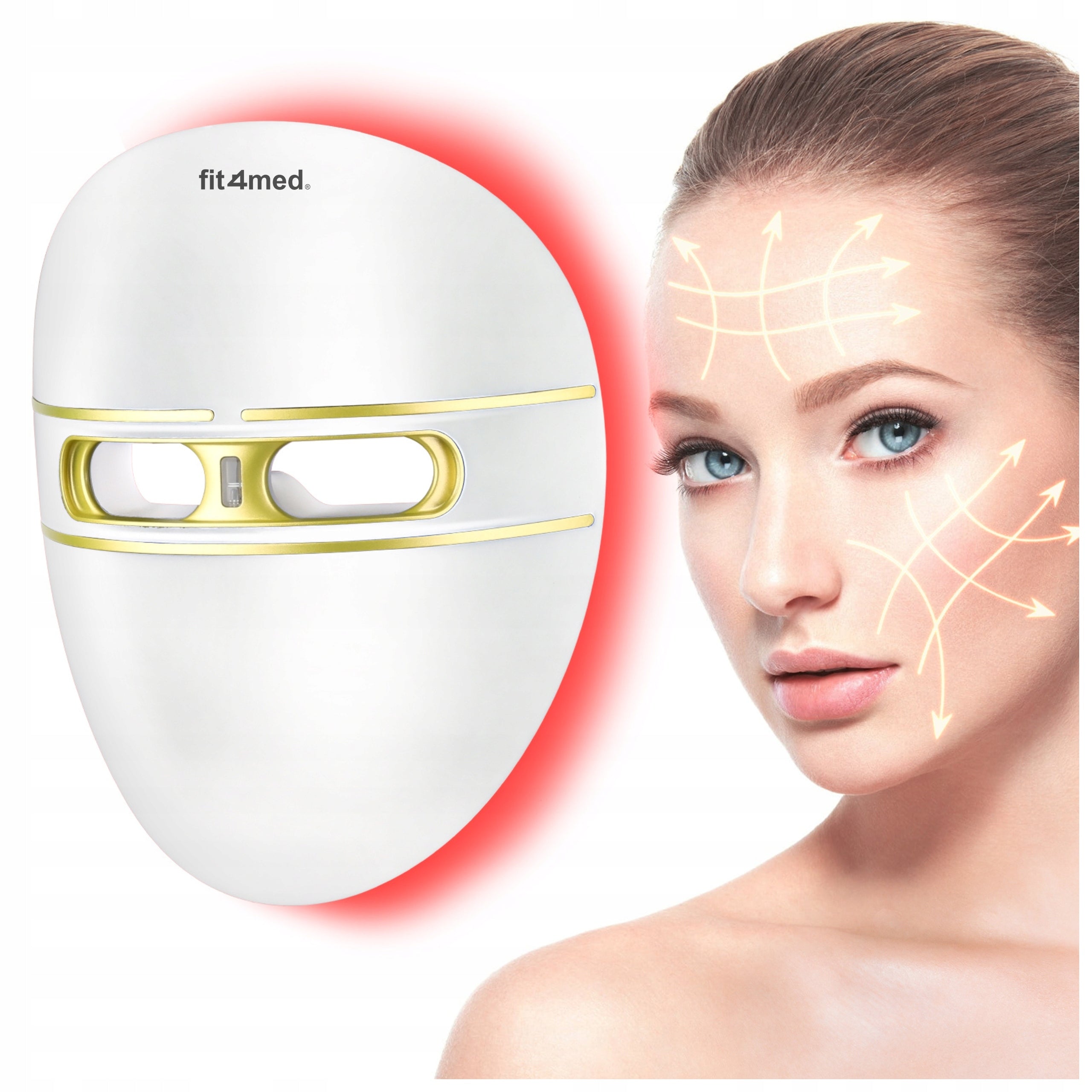 LED FACE MASK FACIAL CLEANSING LIFTING ACNE PHOTOTHERAPY 4 MODES Brand Fit4Med