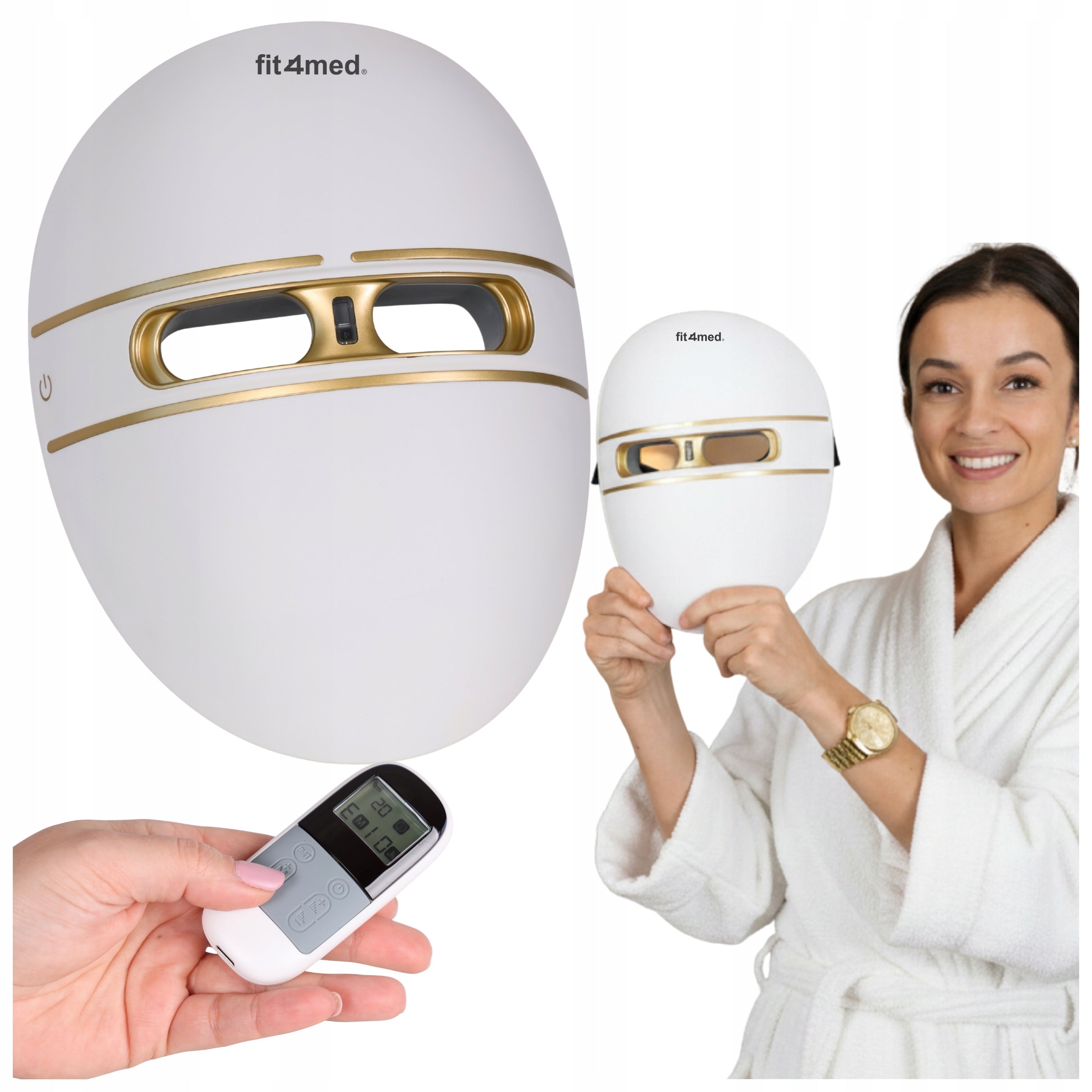 LED FACE MASK FACIAL CLEANSING LIFTING ACNE PHOTOTHERAPY 4 MODES Manufacturer code MASKA LED NA TWARZ fit-1549