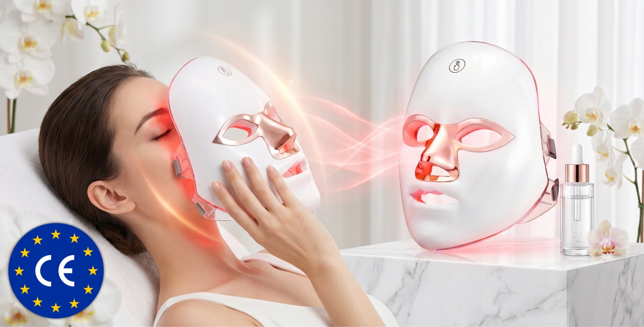 LED FACE MASK FOR RED LIGHT THERAPY IN THE COMFORT OF YOUR HOME - LED Packaging status original