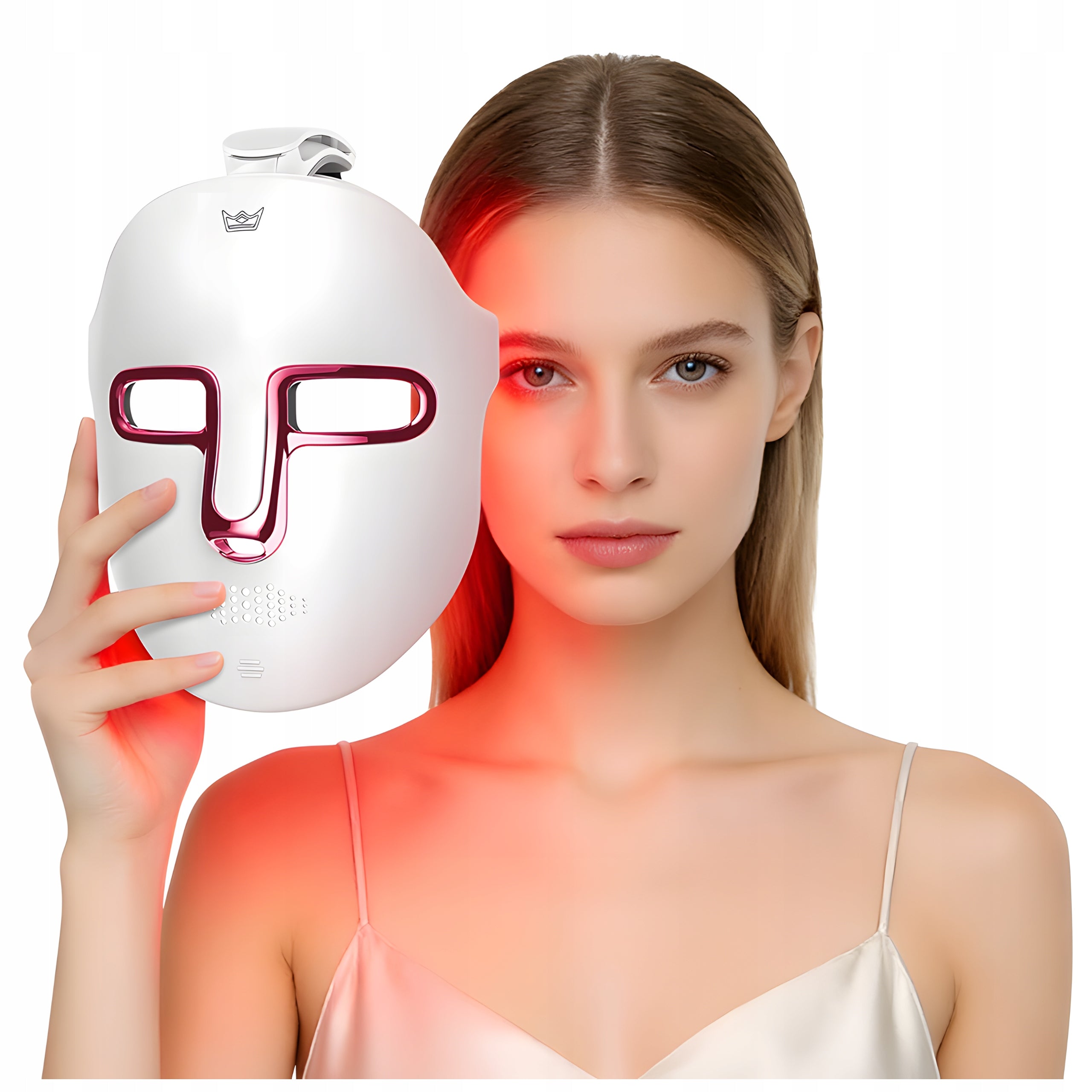 LED FACE MASK FOR REDUCING DISCOLORATION AND ACNE LESIONS - LED