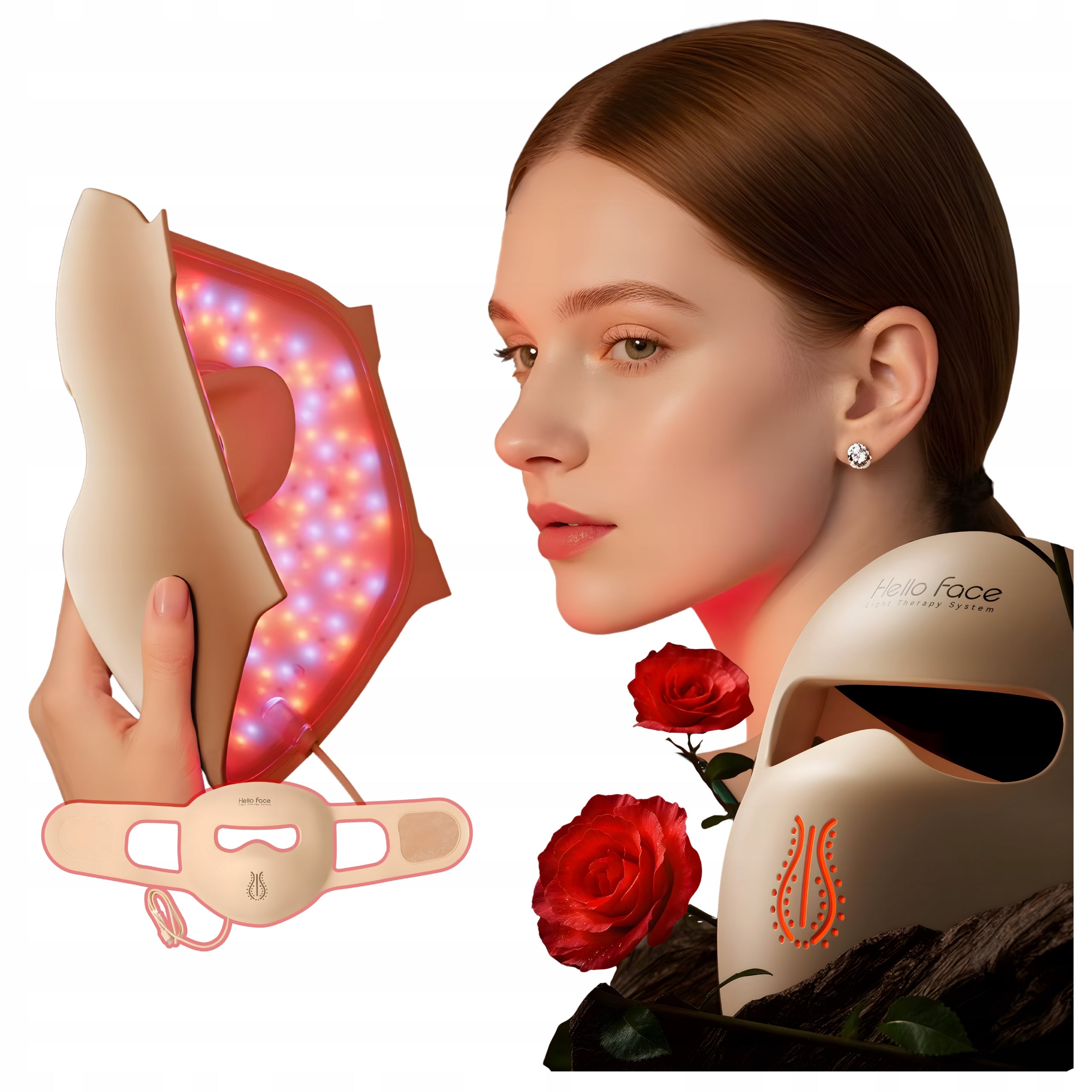 LED FACE MASK HALLO FACE ANATOMICAL PHOTOTHERAPY LIGHT 311 LEDS