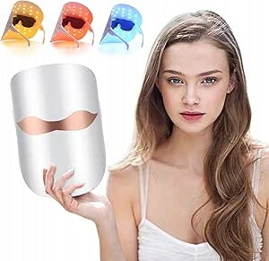 LED FACE MASK RED BLUE ORANGE FOR LIGHT THERAPY