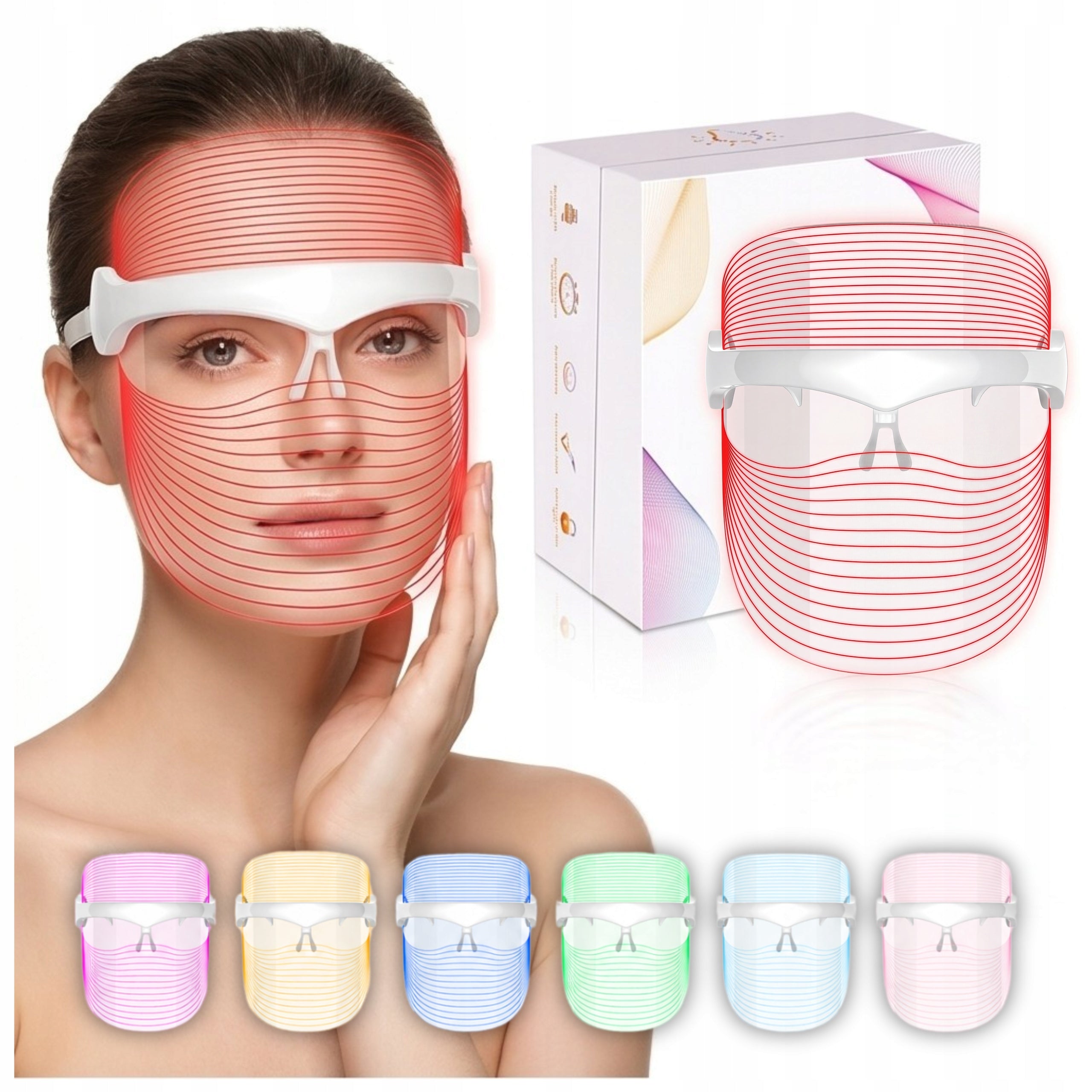 LED FACE MASK TO IMPROVE THE APPEARANCE OF LED SKIN STIMULATING REGENERATION