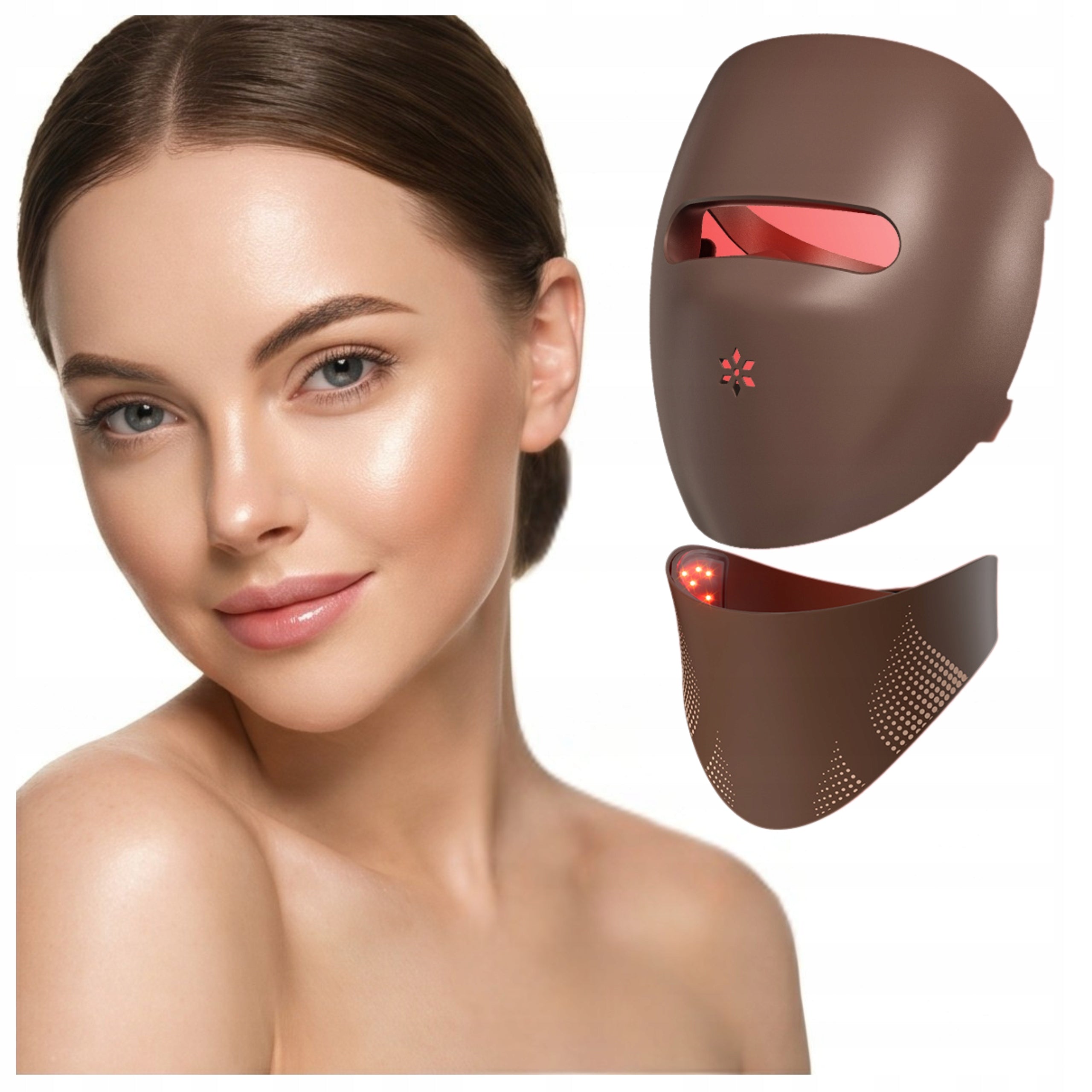 LED FACE MASK WITH NECK COLLAR - IMPROVING THE APPEARANCE AND CONDITION OF THE SKIN
