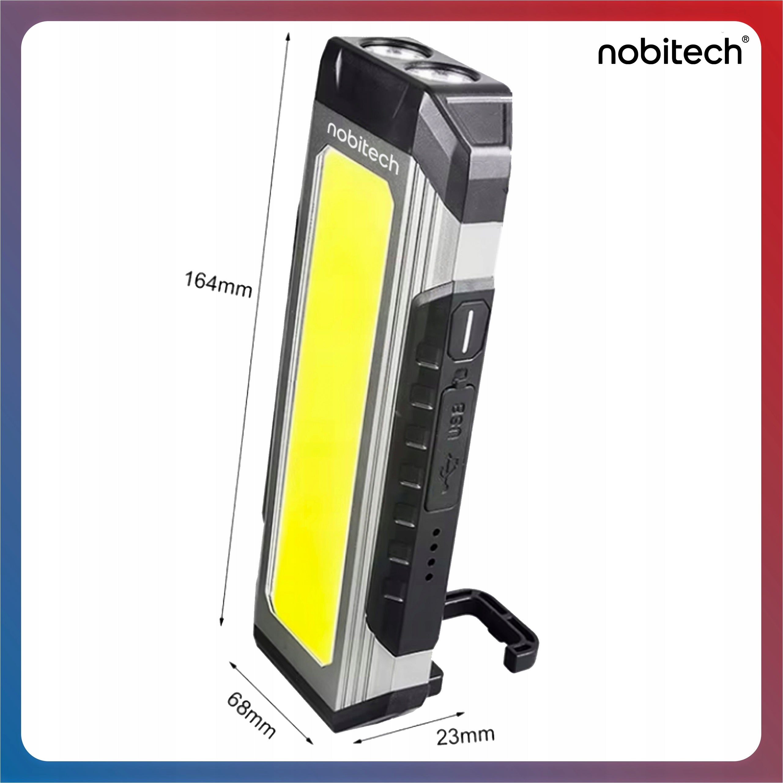 LED FLASHLIGHT WORKSHOP BATTERY LAMP XPE STRONG HOOK STAND MAGNET USB Manufacturer code WL01