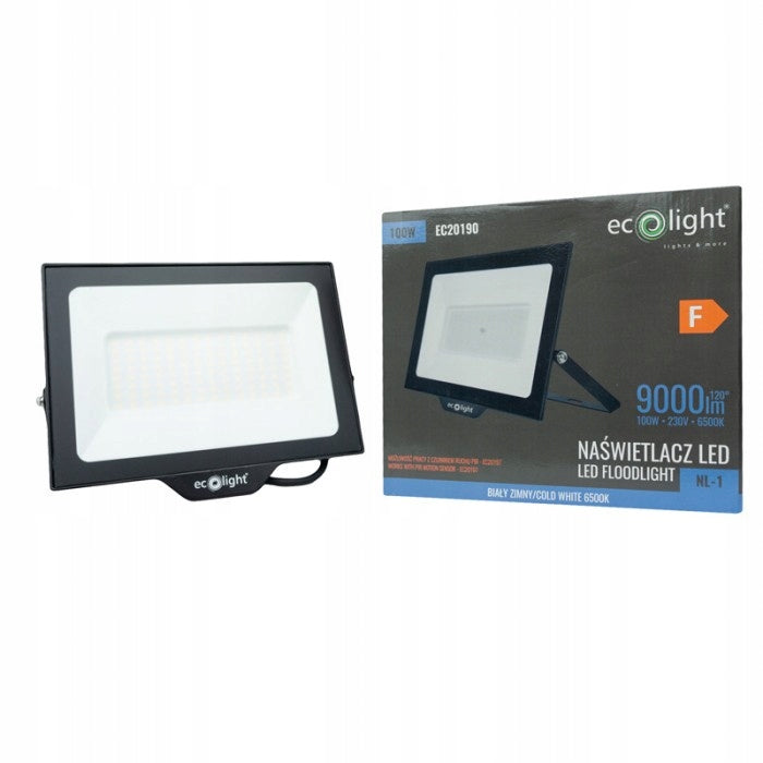 LED FLOODLIGHT 100W COLD COLOR 9000LM WATERPROOF IP65 ECOLIGHT LED