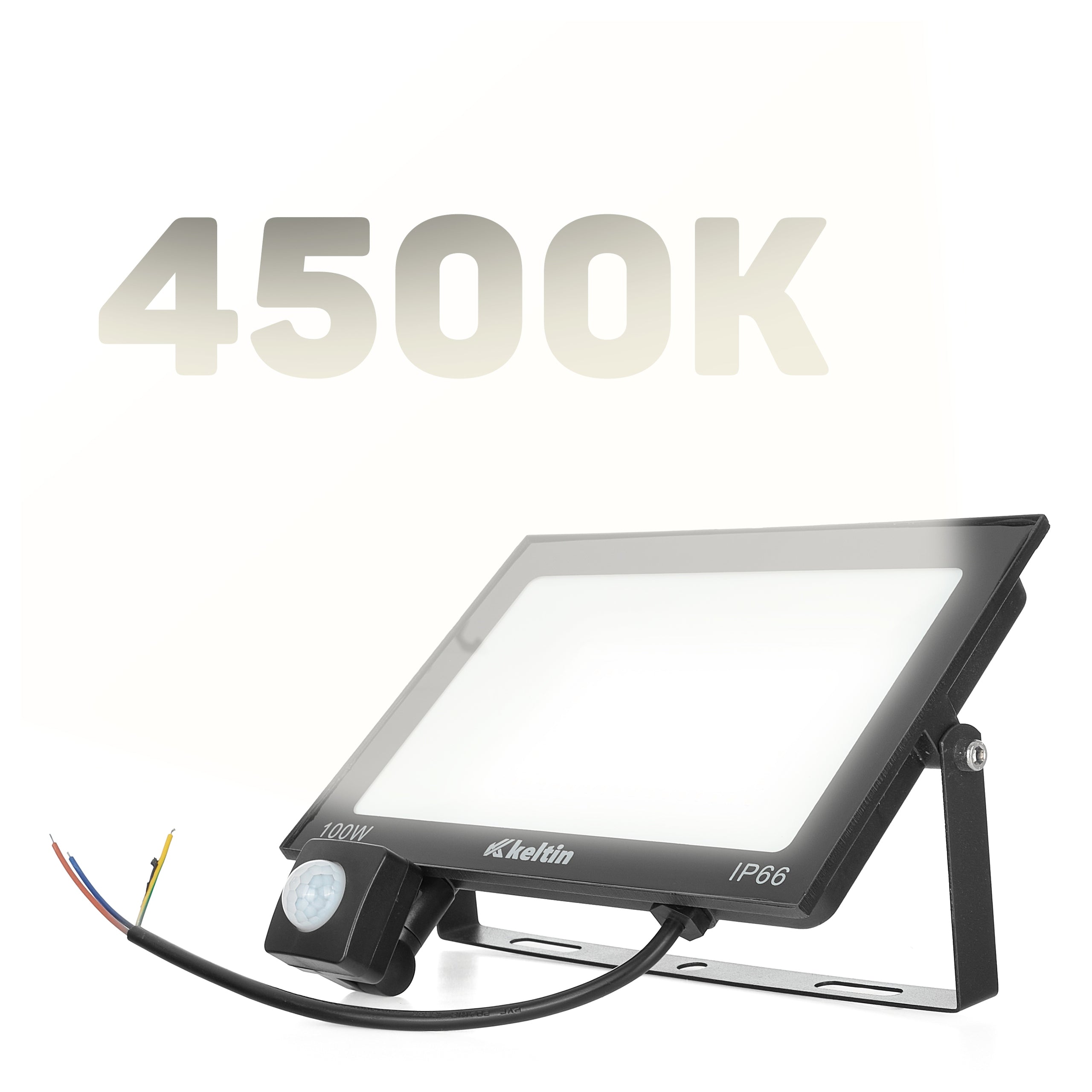LED FLOODLIGHT 100W MOTION SENSOR 4500K OUTDOOR LAMP IP66 STRONG