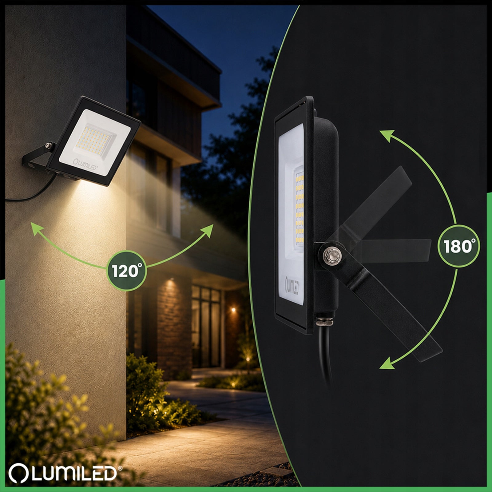 LED FLOODLIGHT HALOGEN 30W BUILDING SPOTLIGHT WORK LAMP IP65 for Garage Brightness 2700 lm