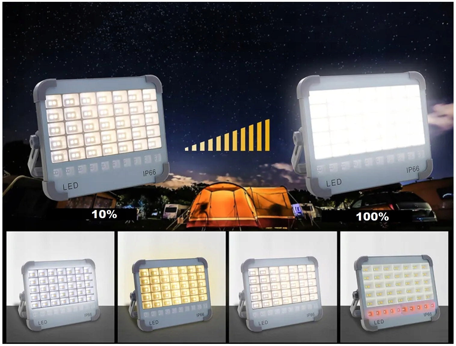 LED FLOODLIGHT HALOGEN PORTABLE REFLECTOR Powerful Solar Lamp Powerbank Brand no brand