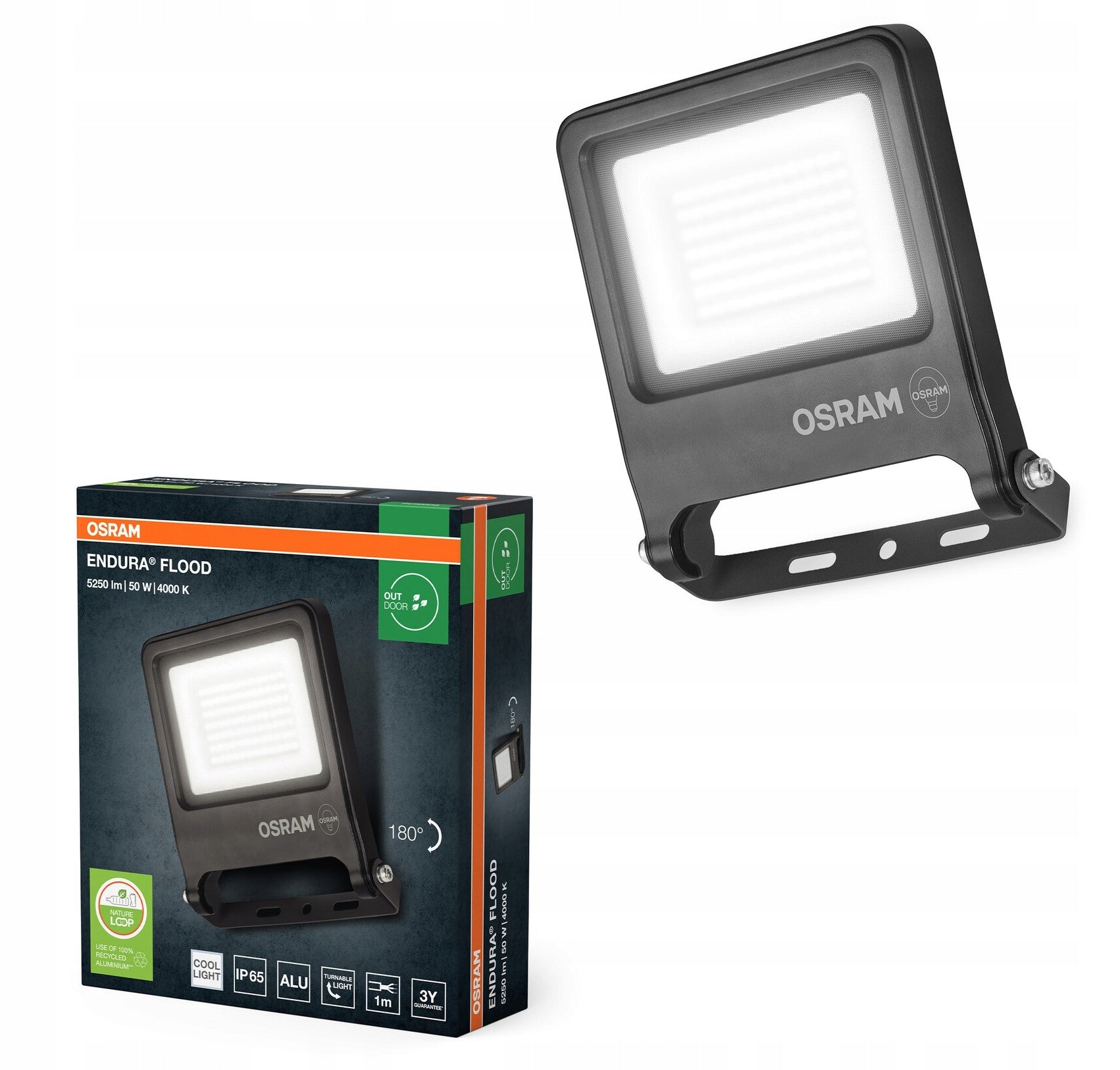 LED FLOODLIGHT LEDVANCE ENDURA PCR 50W 4000K IP65 Manufacturer code ENDURA50W4000K