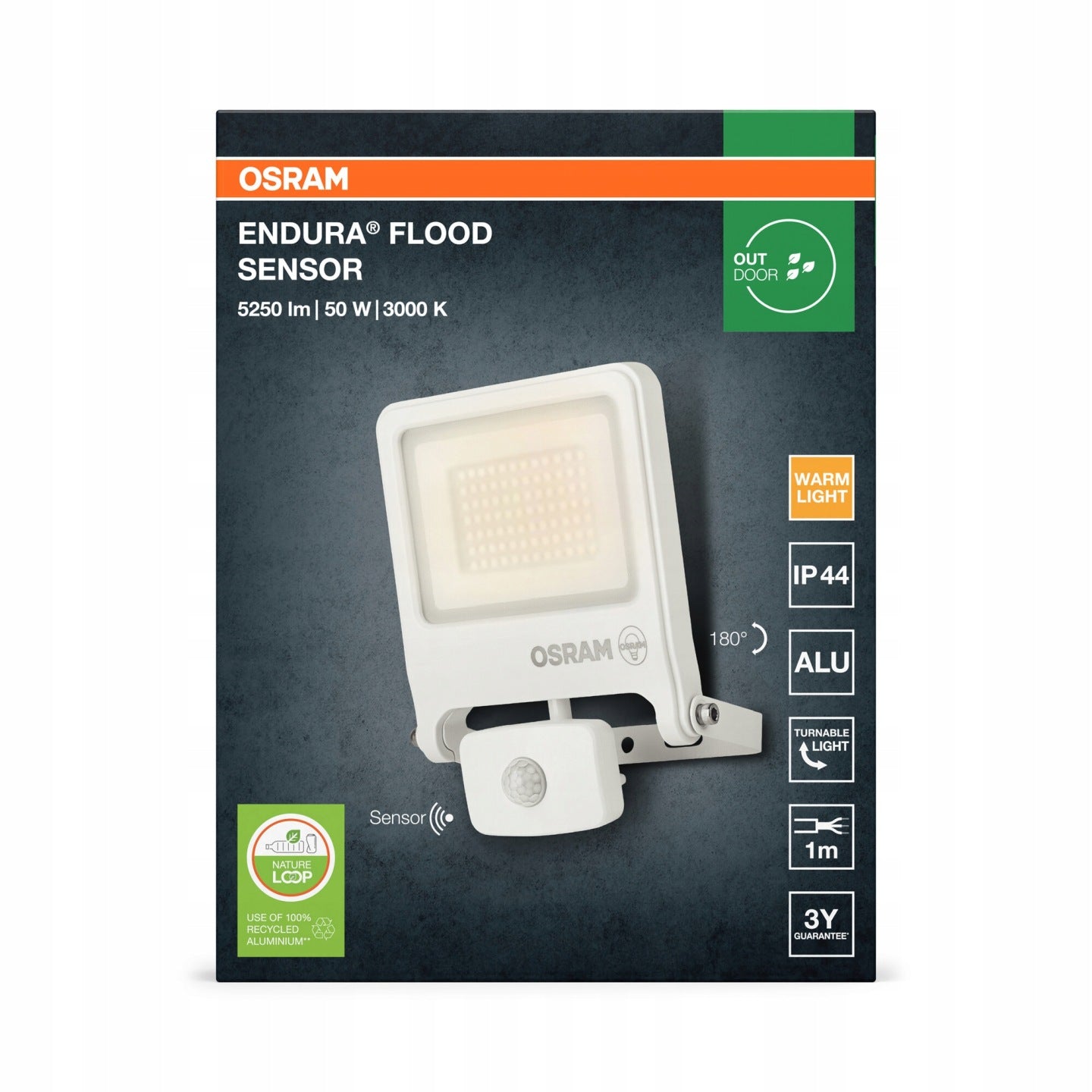 LED FLOODLIGHT OSRAM LEDVANCE ENDURA 50W 3000K SENSOR Brand Ledvance