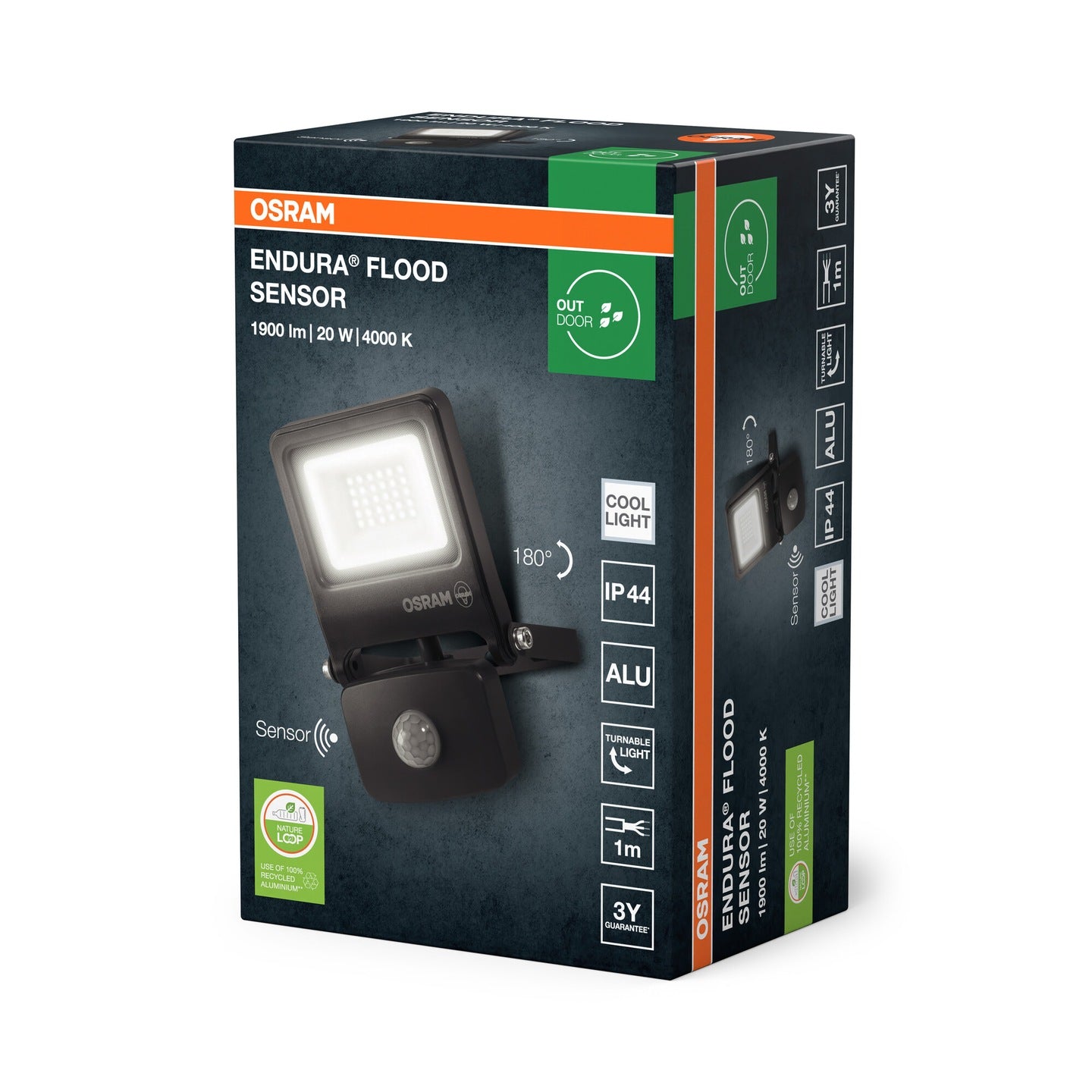 LED FLOODLIGHT OSRAM LEDVANCE ENDURA PCR 20W 4000K SENSOR Manufacturer code 239692
