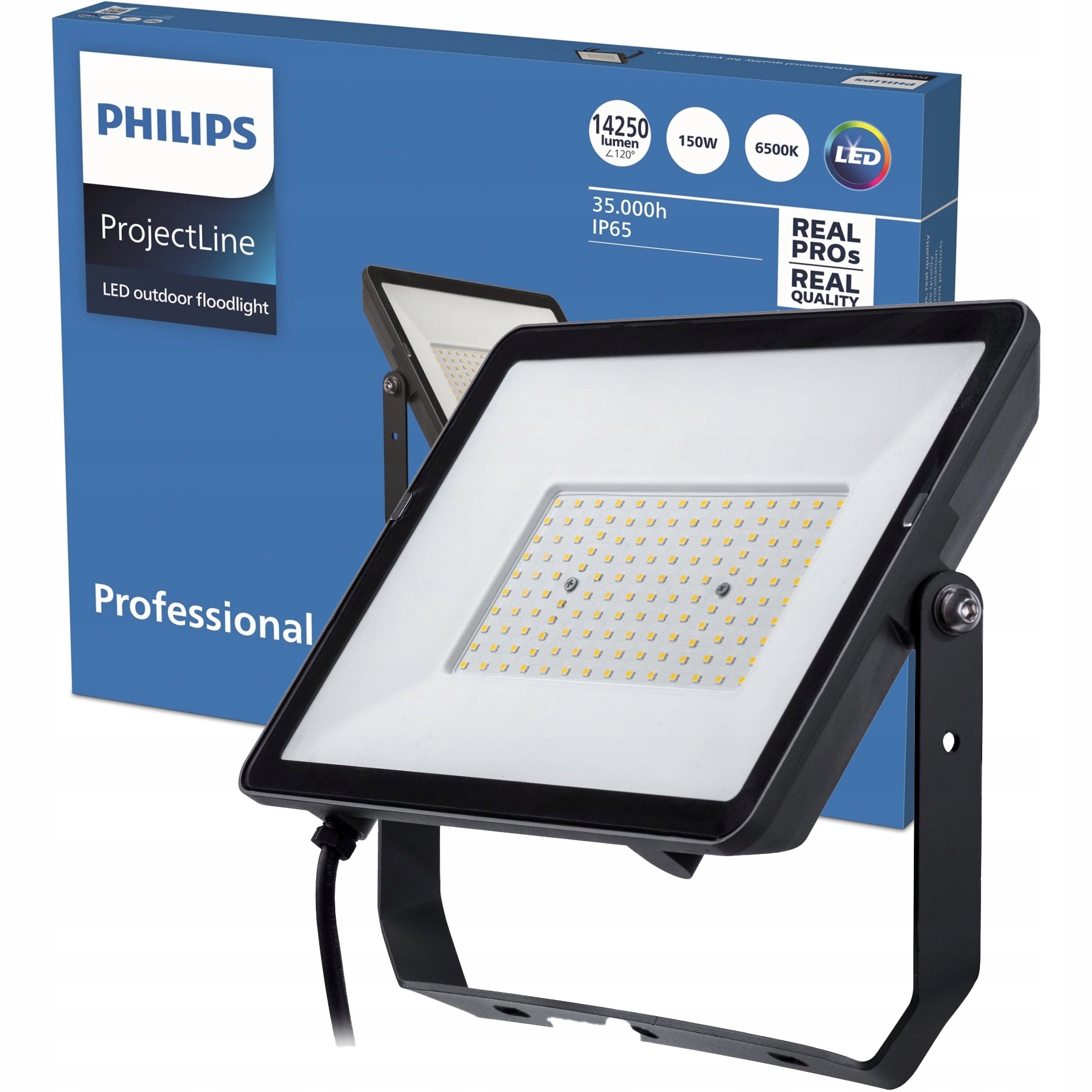 LED FLOODLIGHT PHILIPS LAMP 150W 14250lm 6500K IP65 HALOGEN PROJECTLINE