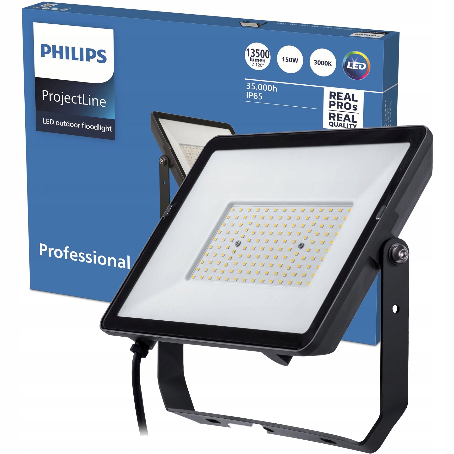 LED FLOODLIGHT PHILIPS LAMP 150W 3000K IP65 HALOGEN SPOTLIGHT PROJECTLINE