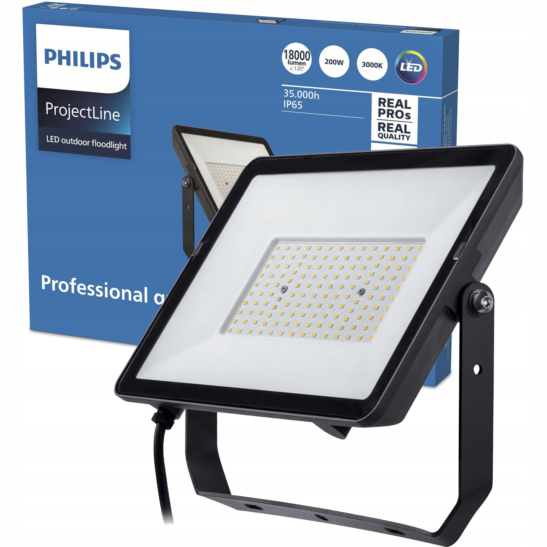 LED FLOODLIGHT PHILIPS LAMP 200W 3000K IP65 HALOGEN SPOTLIGHT PROJECTLINE