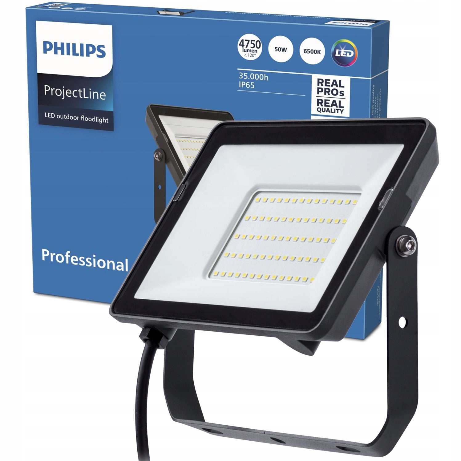 LED FLOODLIGHT PHILIPS LAMP 50W 4750lm 6500K IP65 HALOGEN PROJECTLINE