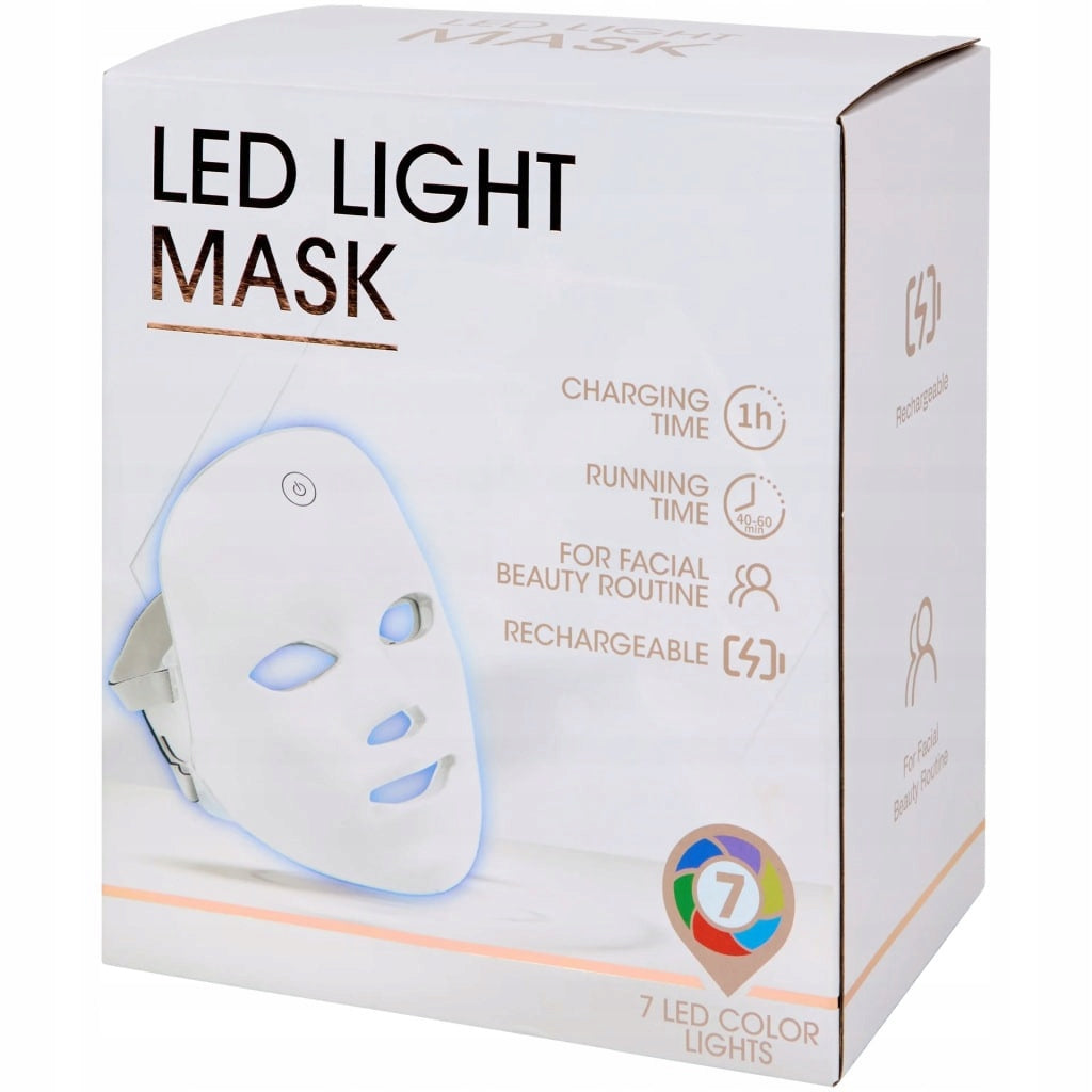 LED Face Care Mask for Photon Therapy with SPA Light 7 Colors Brand Action