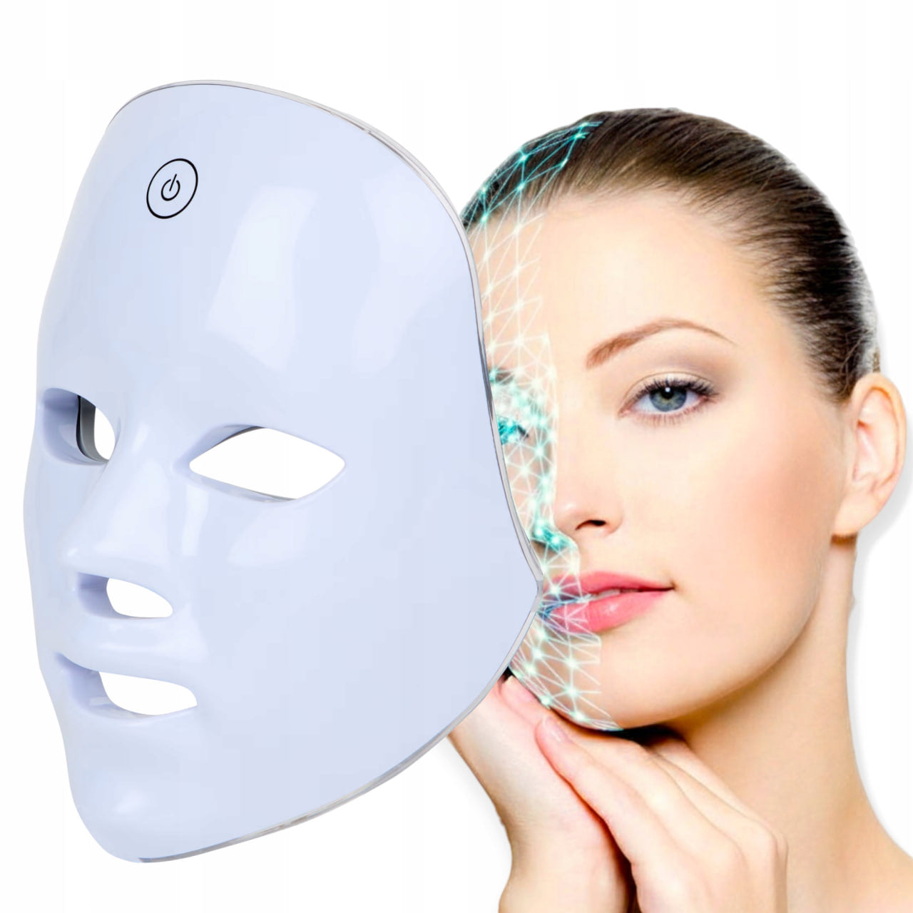 LED Face Care Mask for Photon Therapy with SPA Light 7 Colors