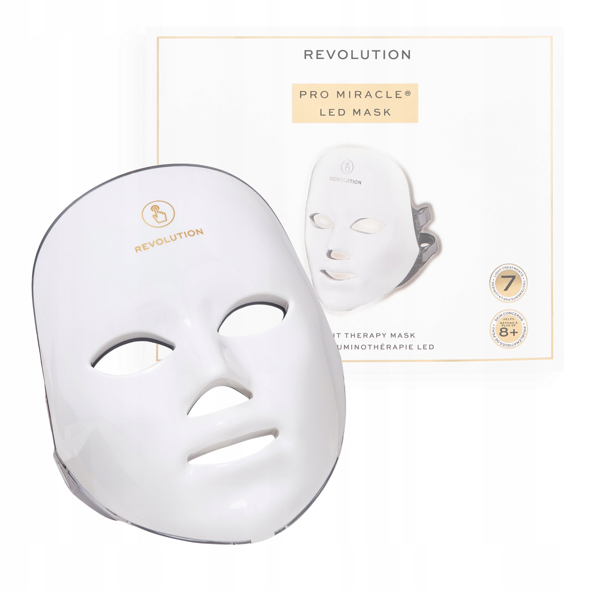 LED Face Mask Light Therapy 7 Colors Revolution Pro Miracle