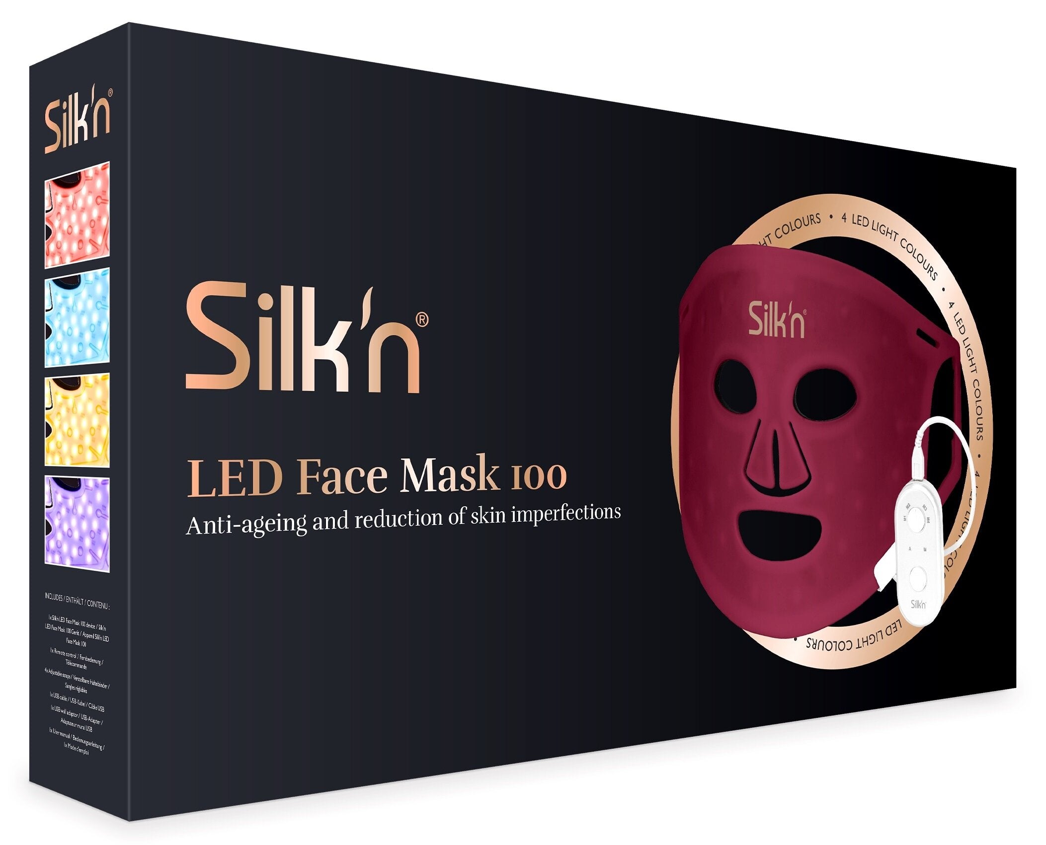 LED Face Mask SILK'N LED 100 Burgundy Customs tariff code 90189084