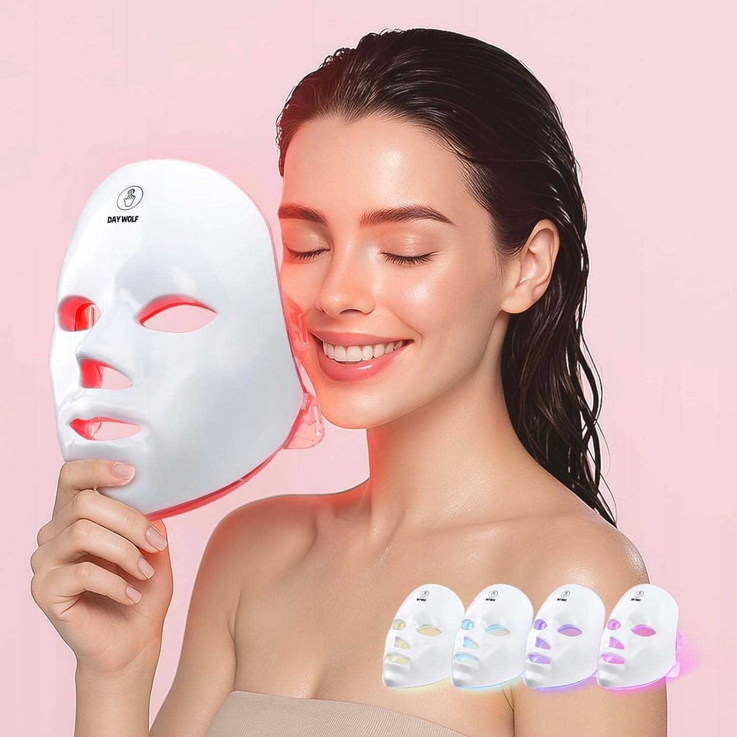 LED Face Mask Therapy Rejuvenating Skin Care With 7 Colors Packaging status original