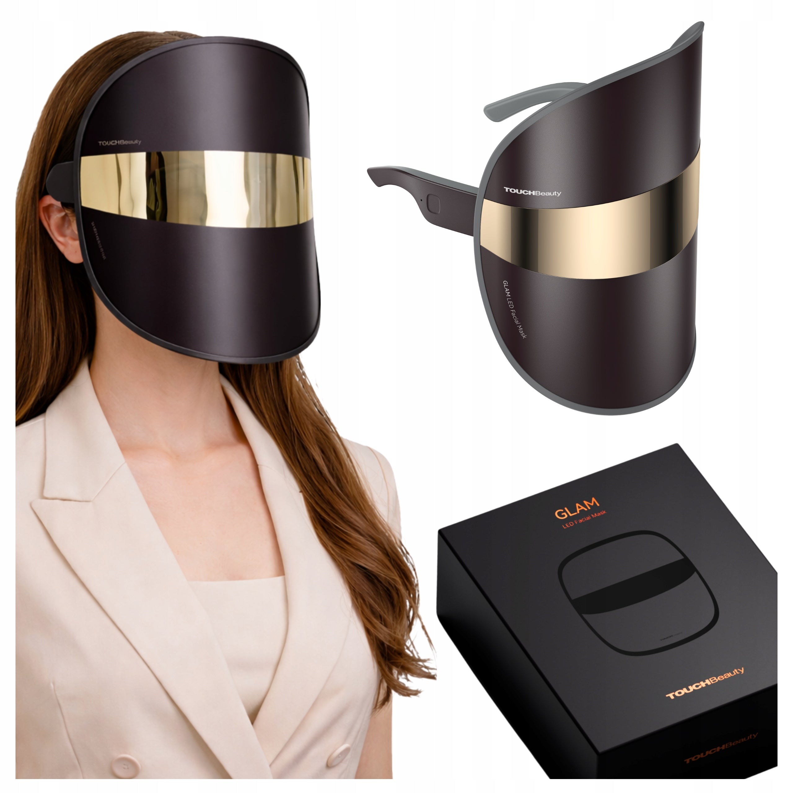 LED Face Mask With Light Modes Photon TouchBeauty Glam Rejuvenation