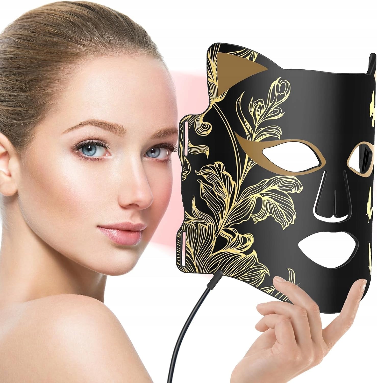 LED Face Mask with Cooling Mask for Light Therapy Anti-Acne