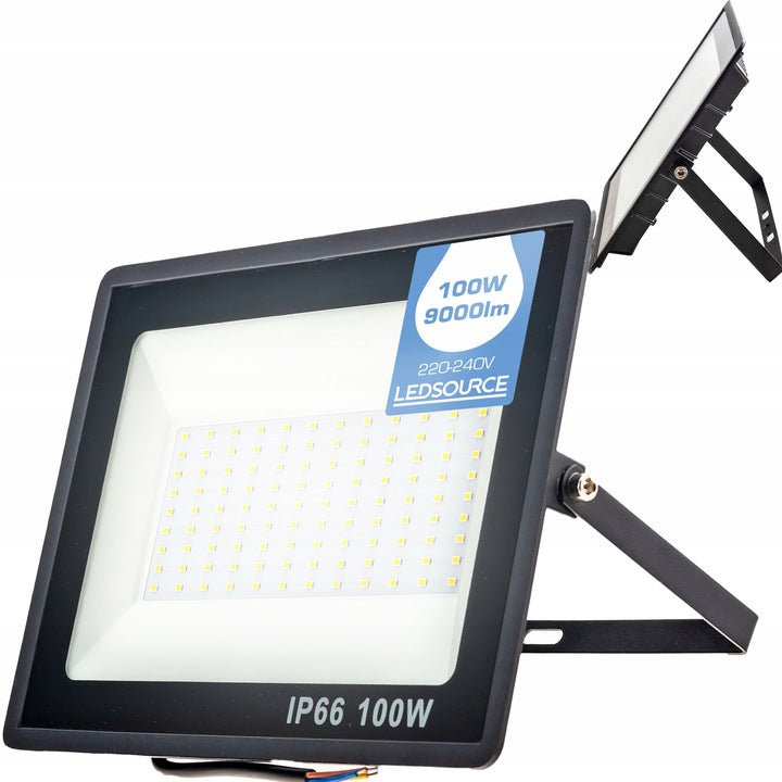 LED Floodlight 100W 9000lm=525W Halogen Headlight Outdoor Slim Lamp Brand Elektromet