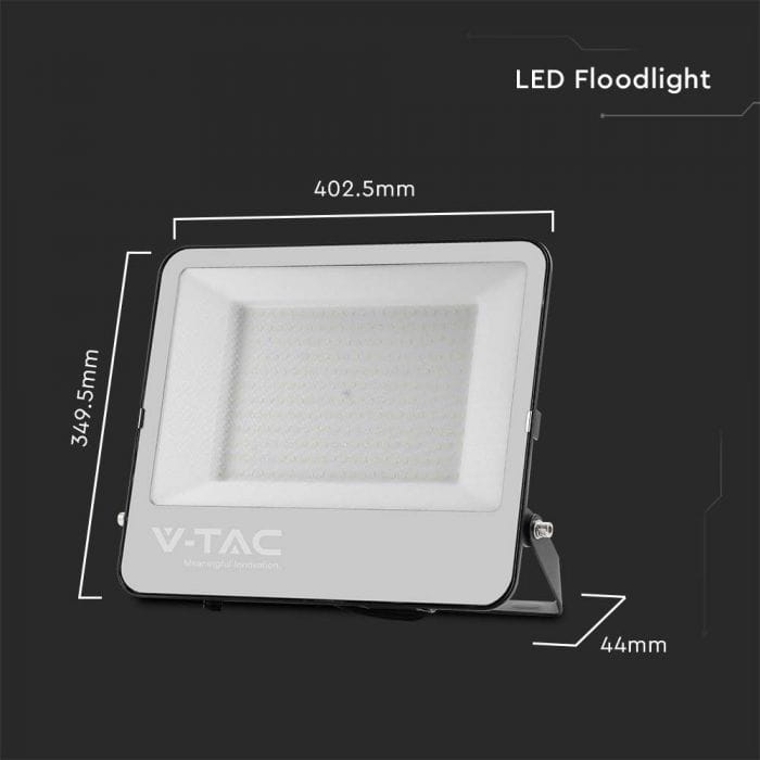 LED Floodlight 200W 37000lm 4000K SAMSUNG LED 185LM/W IP65 Black 5 Years Brand V-TAC