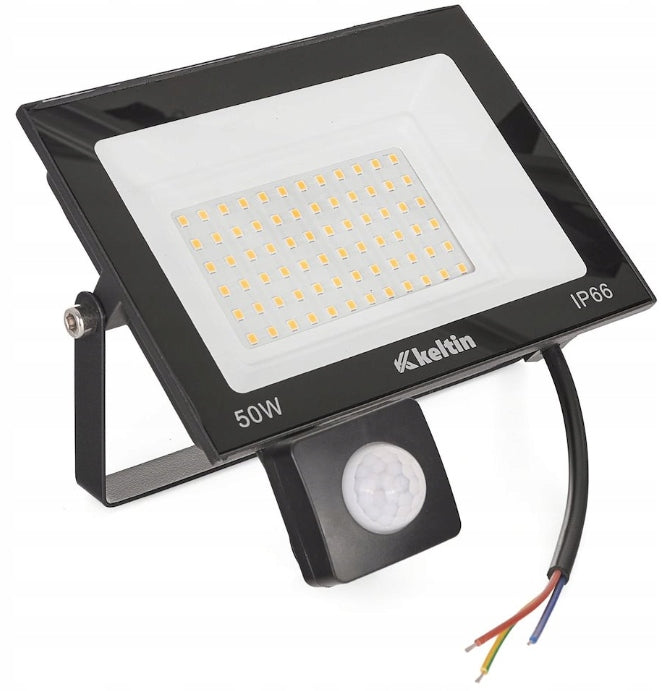 LED Floodlight 50W Motion Sensor 2700K IP66 Halogen Outdoor Wall Mounted