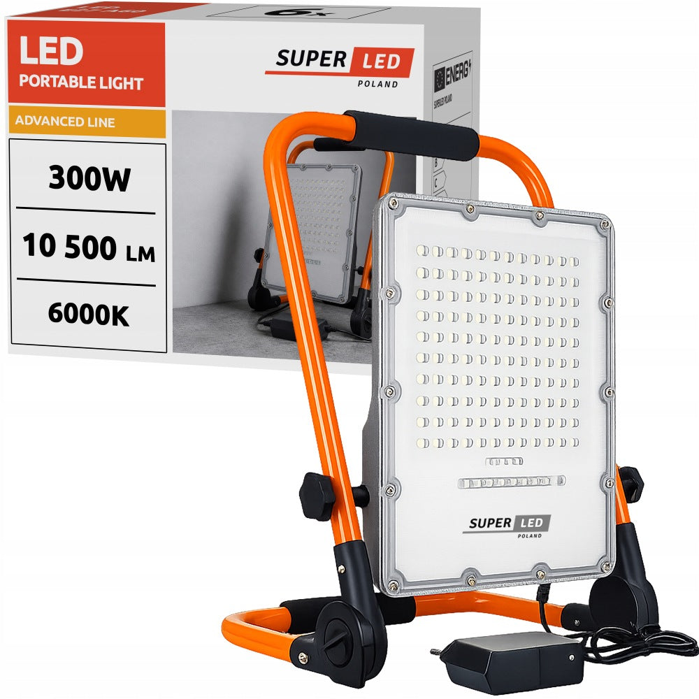 LED Floodlight Construction 300W + Halogen Portable Tripod