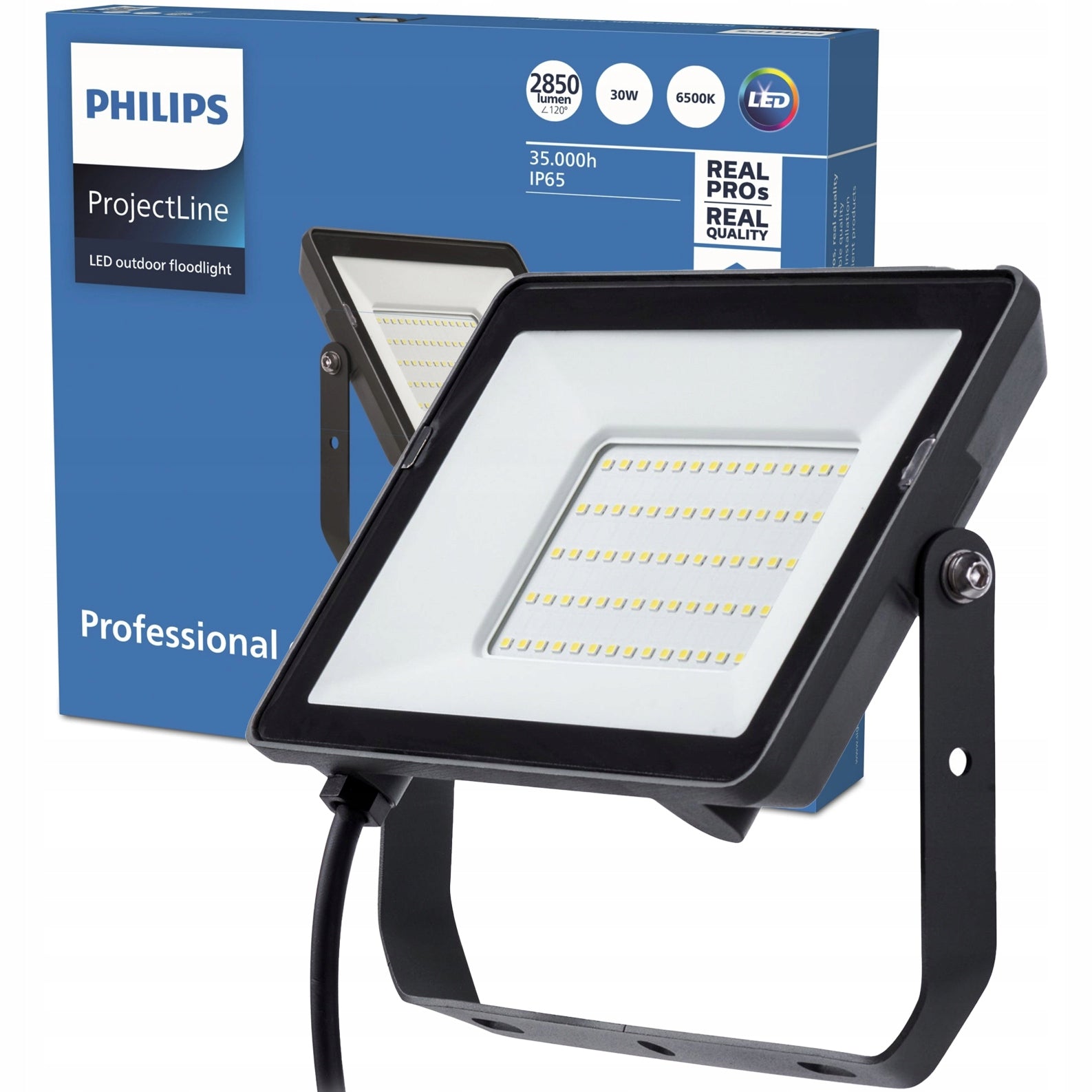 LED Floodlight Lamp HALOGEN Headlight 30W 2850lm 6500K IP65 Philips