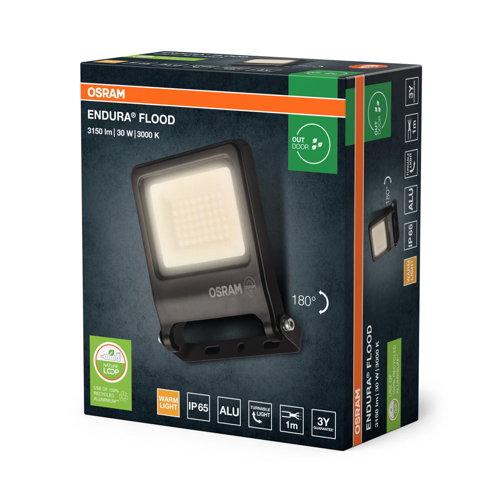 LED Floodlight Outdoor LED Lamp 30W 3000lm 3000K IP65 Osram Brand Osram