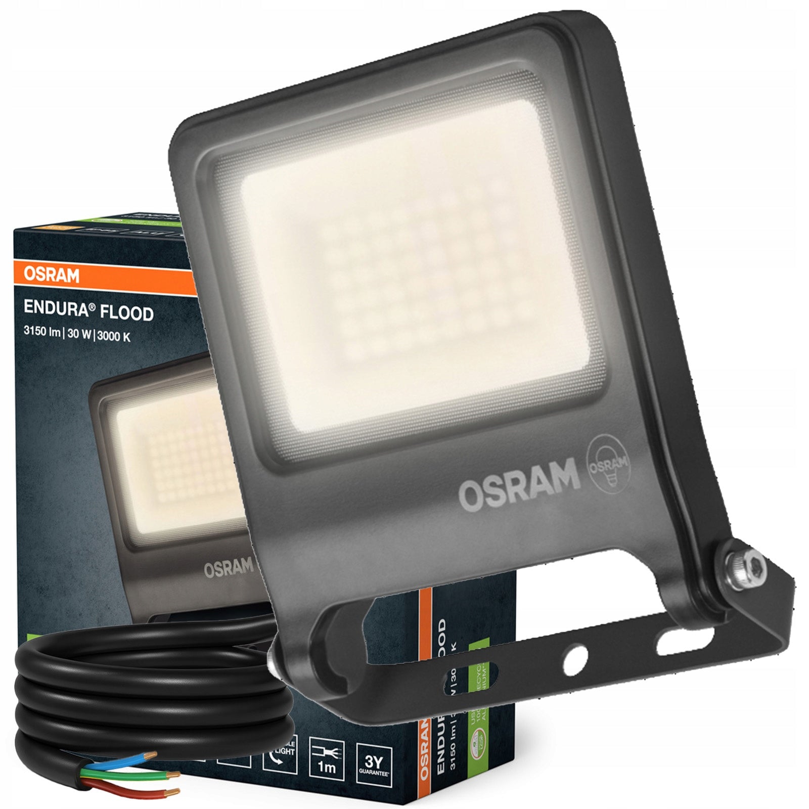 LED Floodlight Outdoor LED Lamp 30W 3000lm 3000K IP65 Osram