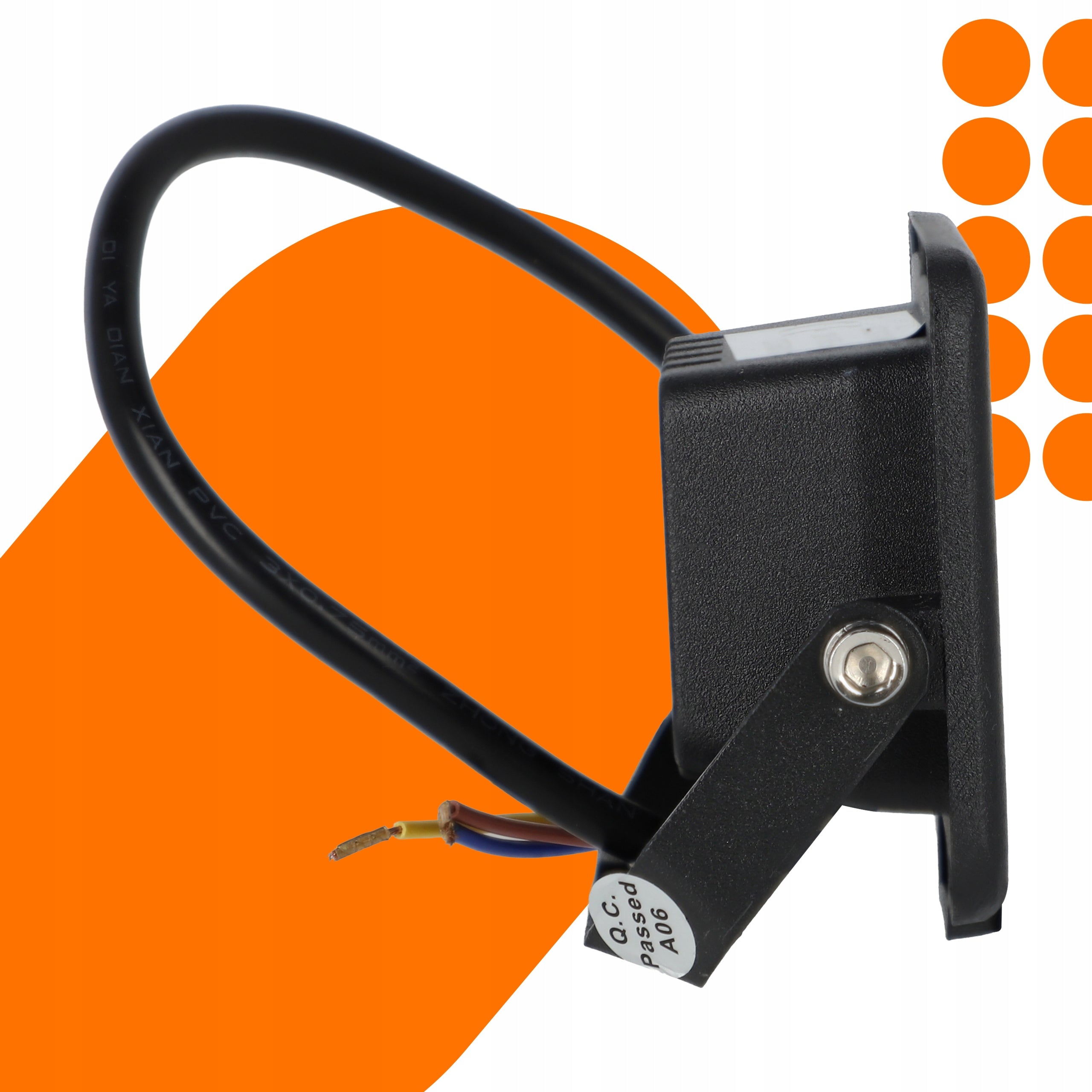 LED Floodlight SLIM 10W Halogen Lamp Black Rated power 10 W