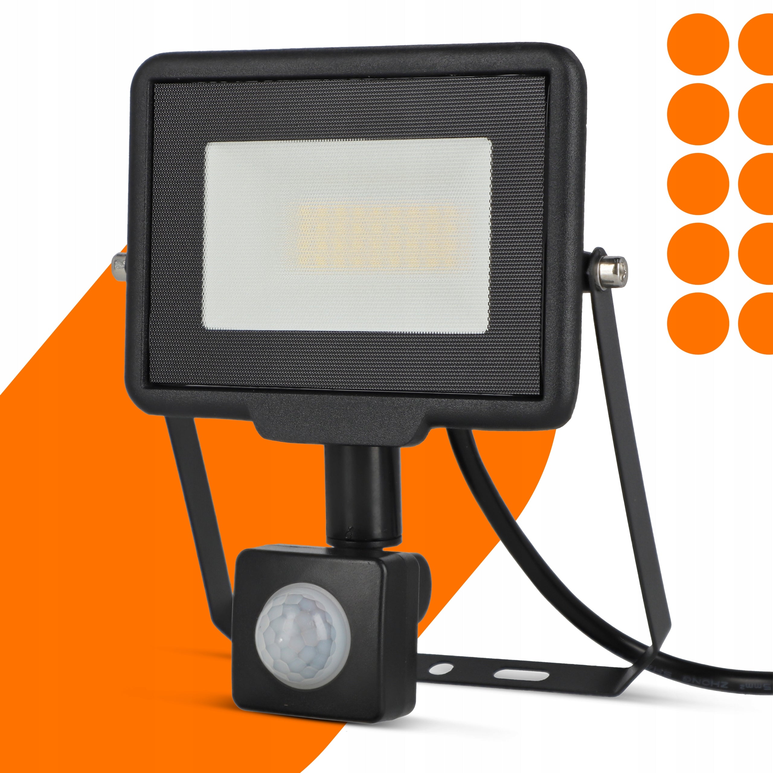 LED Floodlight SLIM 30W Halogen Motion Sensor Twilight Halogen Headlight Rated power 30 W