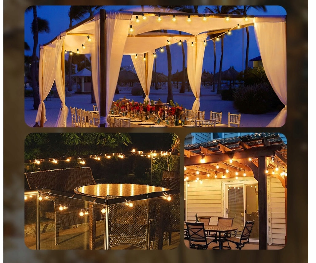 LED GARLAND LIGHT GARDEN LIGHTS 30 BULBS 9M WATERPROOF OUTDOOR Packaging status original