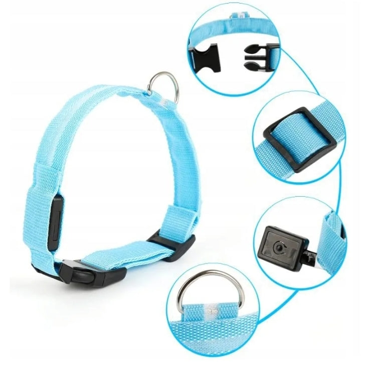 LED GLOWING COLLAR FOR CAT DOG WEBBING COLORS L Manufacturer code 19323