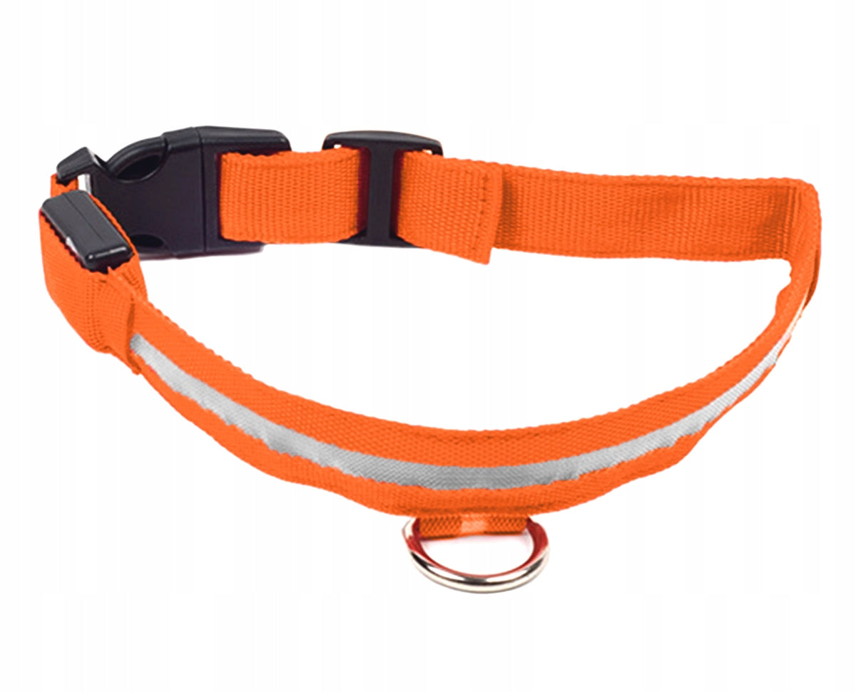 LED GLOWING COLLAR FOR DOG AND CAT ORANGE REFLECTIVE ADJUSTABLE AG232C Manufacturer code 6262884463010