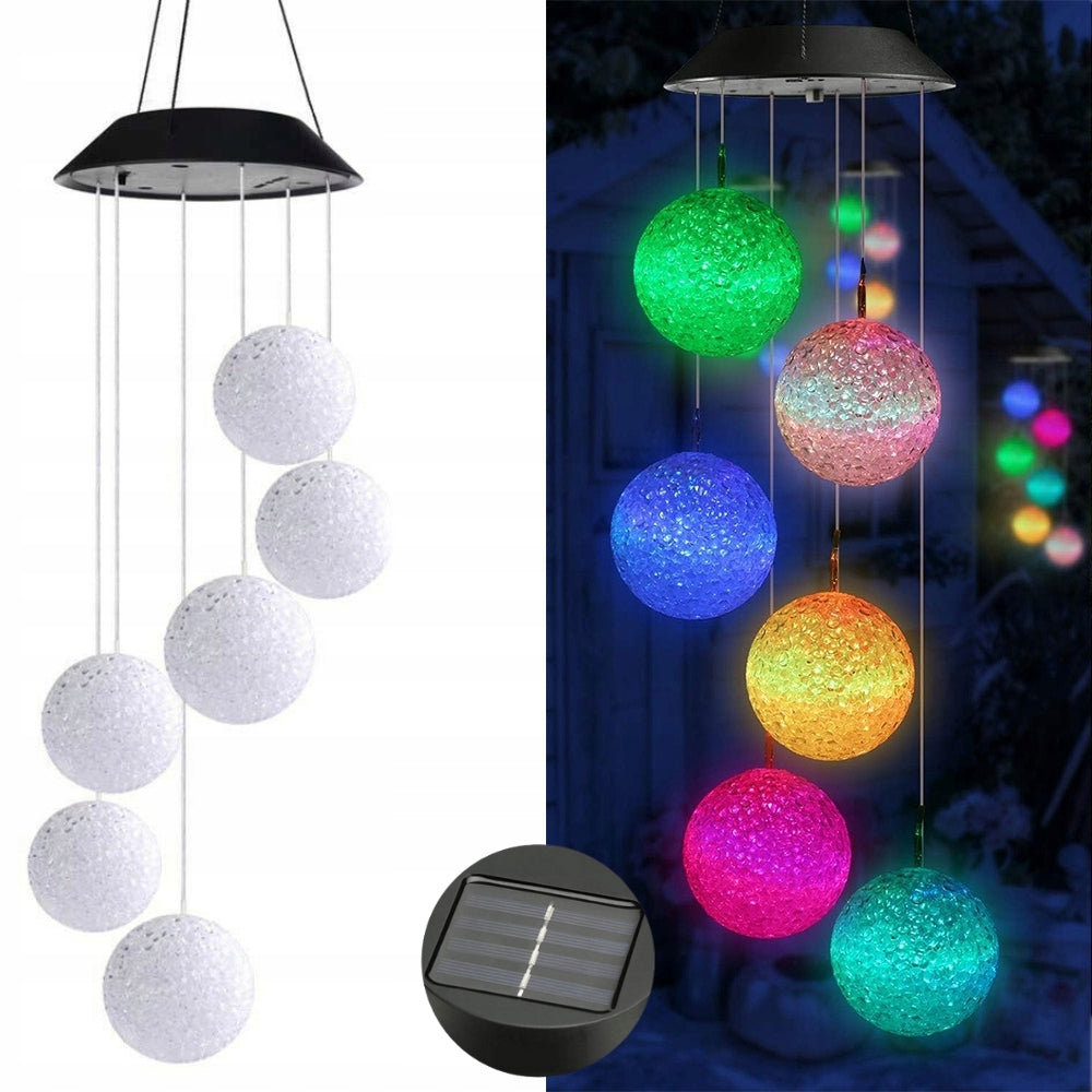 LED Garden Garland Solar Hanging KULE Wind Chime Curtain