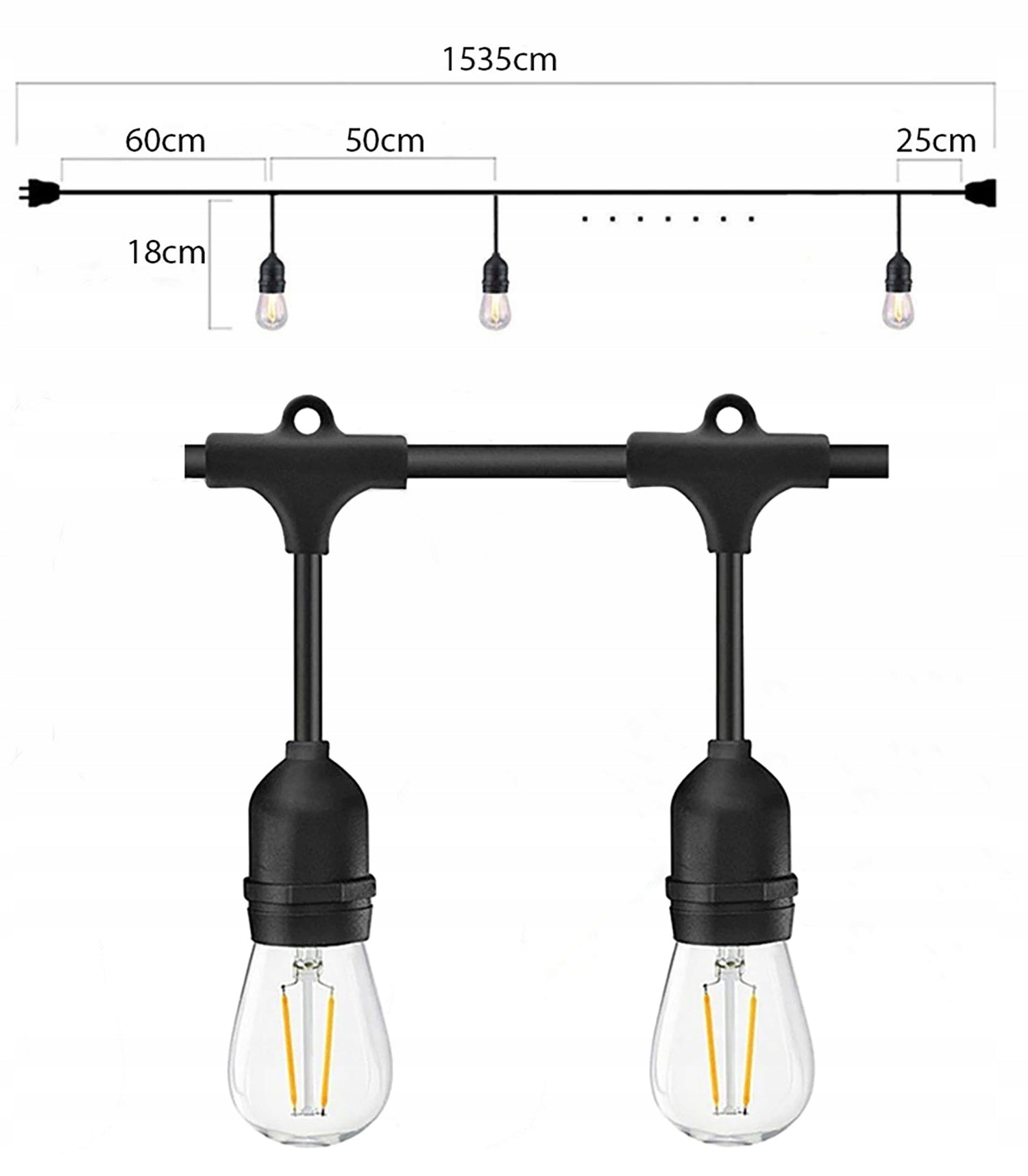 LED Garden Light GARLAND 1W 15m 30xE27 Brand no brand