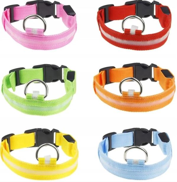 LED Glow-in-the-Dark Material Collar for Dog Size M Manufacturer code 4077