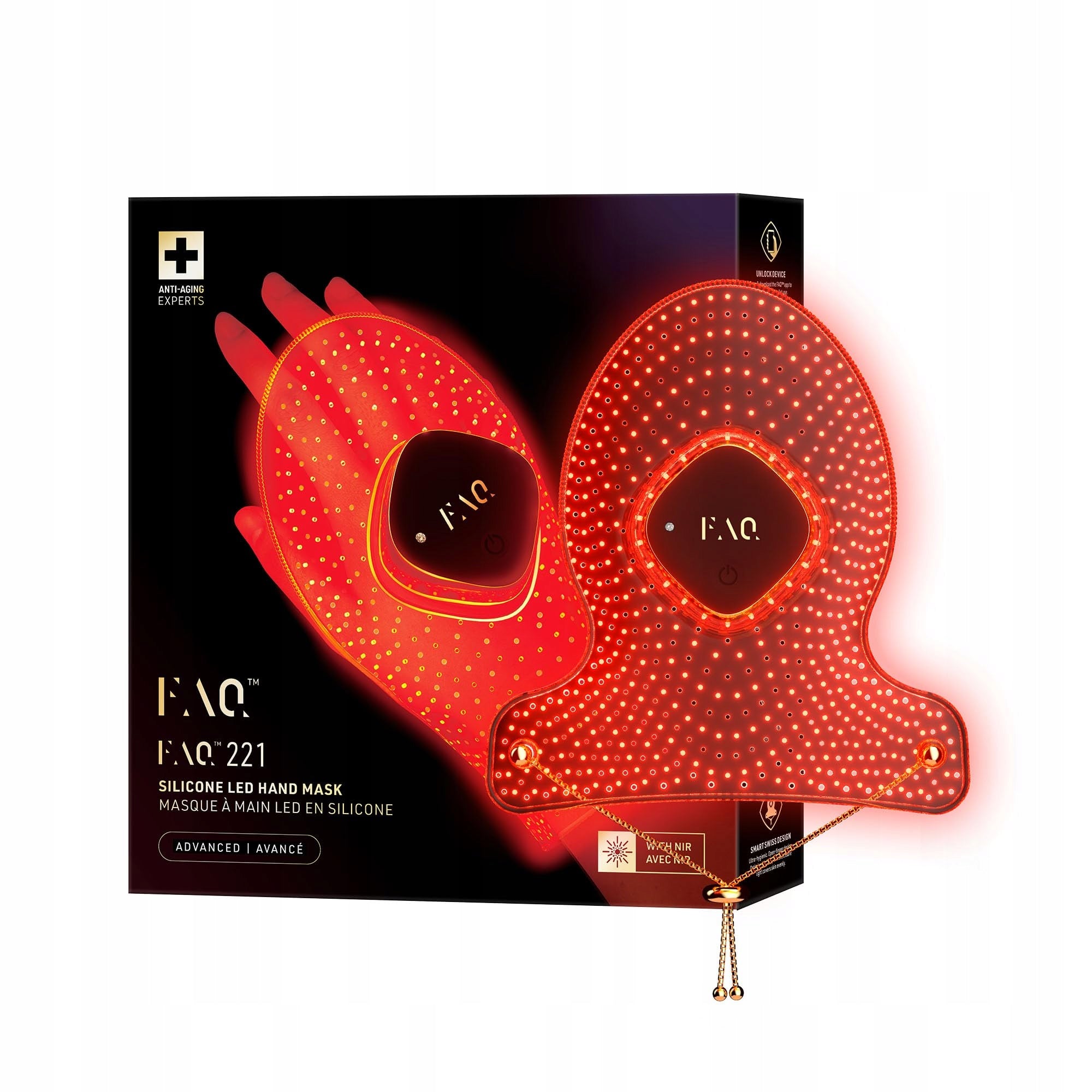 LED Hand Mask FAQ 221 Rejuvenating NIR Silicone Anti-Wrinkle Packaging status original