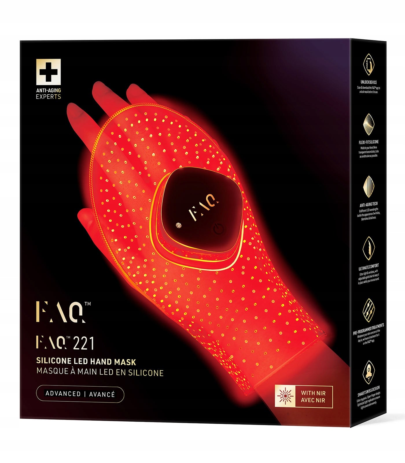 LED Hand Mask FAQ 221 Rejuvenating NIR Silicone Anti-Wrinkle
