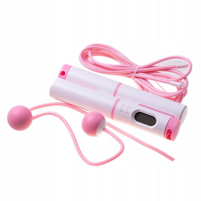 LED JUMP ROPE WITH COUNTER SPORTS PINK UNIVERSAL FOR GYM FOR HOME Manufacturer code SKAKANKA CROSSFIT Z LICZNIKIEM LCD V&X