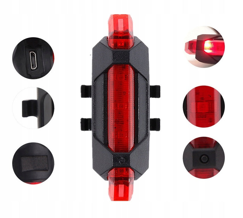 LED Kit Rear Front to USB Bike Light E100 Brand no brand