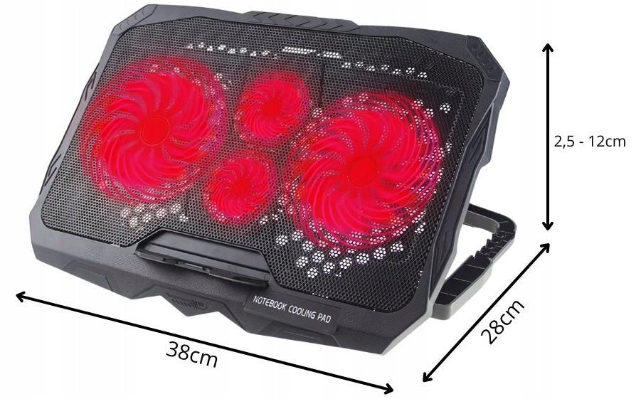 LED LAPTOP COOLING STAND PAD ADJUSTABLE WITH USB PORT Manufacturer BNTrade